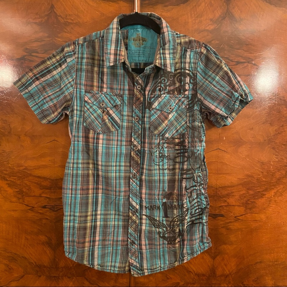 Epic Threads Boy’s button down short sleeved shirt.